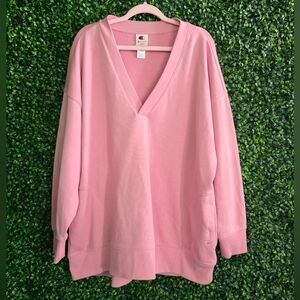 Champion Women's V-Neck Pink Sweater Size XXL